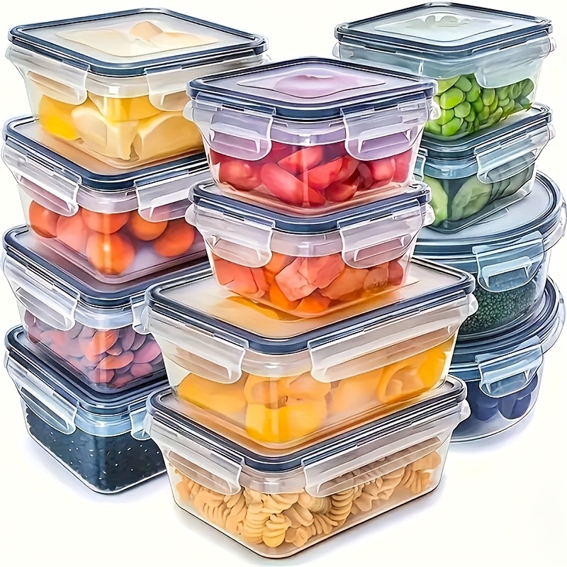 Meal Prep Tupperware - 8 Parça Set, 4 Kap ve
