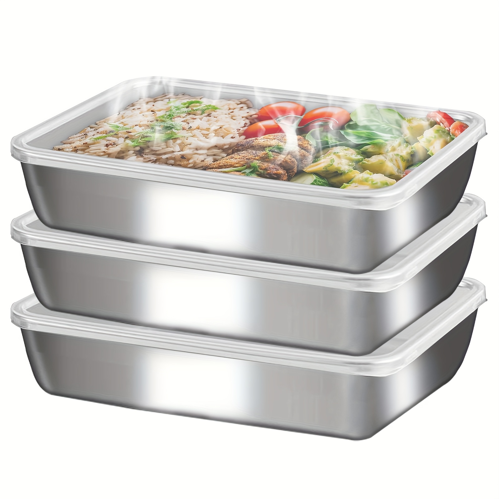 3 adet Paslanmaz Çelik Gıda Sa - Meal Prep Tupperware incelemesi ve fiyatı